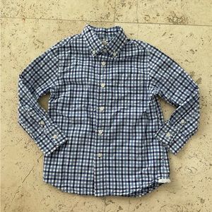 Crewcuts kids button down long sleeve shirt blue